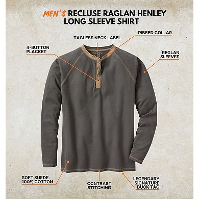 Men's Legendary Whitetails Recluse Raglan Henley Long Sleeve Shirt
