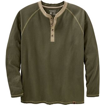 Men's Legendary Whitetails Recluse Raglan Henley Long Sleeve Shirt