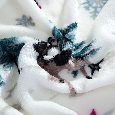 Elegant Comfort 4-Piece Holiday Christmas Velvet Plush Flannel Sheet Set