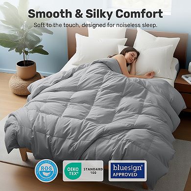 Unikome Comforter Duvet Insert - GentleSoft Quilted All Season Goose Feather Down Comforters