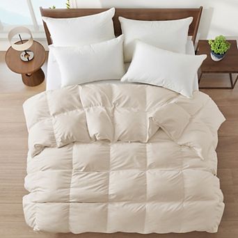 Unikome Luxurious White Heavy Weight Goose Feathers Down Comforter for Winter Weather Duvet Insert