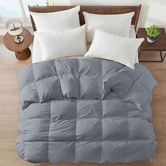 Unikome Luxurious White Heavy Weight Goose Feathers Down Comforter for Winter Weather Duvet Insert