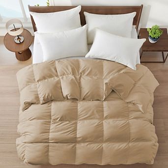Unikome Luxurious White Heavy Weight Goose Feathers Down Comforter for Winter Weather Duvet Insert