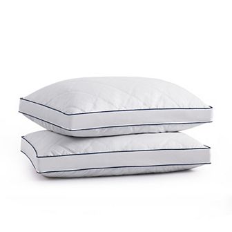 Unikome 2-Pack Goose Feather & Down Pillows 100% Cotton Cover, Soft & Supportive