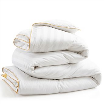 Unikome Goose Feather Down Comforter - 100% Cotton Duvet Insert - Hotel Luxury Bedding Comforter