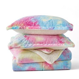 Unikome Oversize Fluffy Comforter Set - Super Soft Sherpa Comforter, Fuzzy Bed Set 3 pc