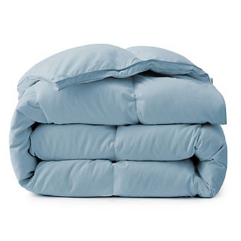 Unikome Feather Down Fiber Comforter - Noiseless Duvet Insert, All Season Bedding with Corner Tabs