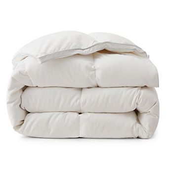 Unikome Feather Down Fiber Comforter - Noiseless Duvet Insert, All Season Bedding with Corner Tabs