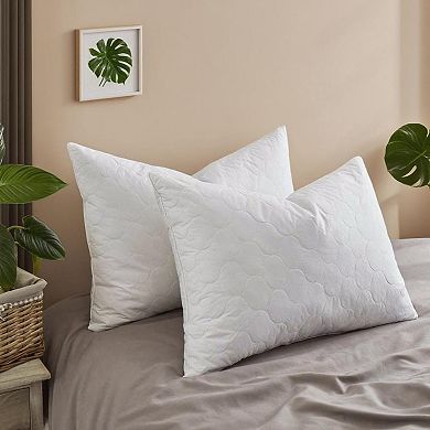 Unikome Goose Feathers Down Pillows with 100% Cotton Cover, Bed Sleeping Pillows Set of 2