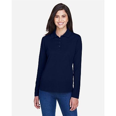CORE365 Women's Pinnacle Performance Long Sleeve Piqu Polo