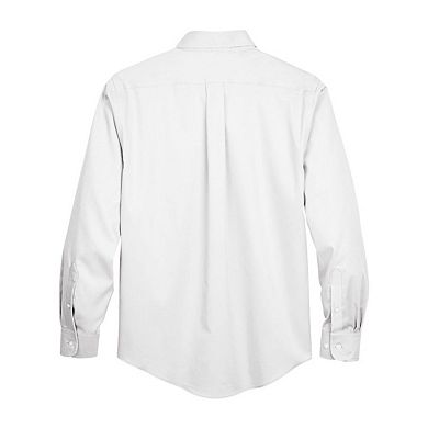Devon & Jones Crown Collection Solid Stretch Twill Woven Dress Shirt