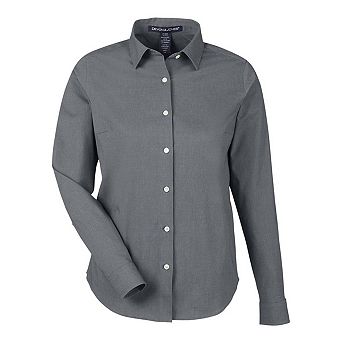 Devon & Jones Women's CrownLux Performance Spencer Poplin Dress Shirt