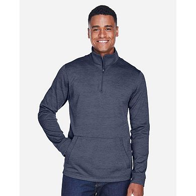 Devon & Jones Newbury Mlange Fleece Quarter-Zip Pullover