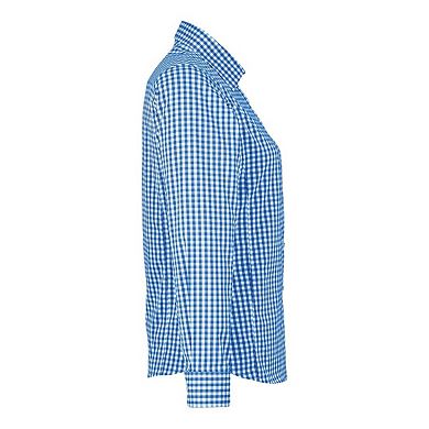 Devon & Jones Women's CrownLux Performance Gingham Dress Shirt