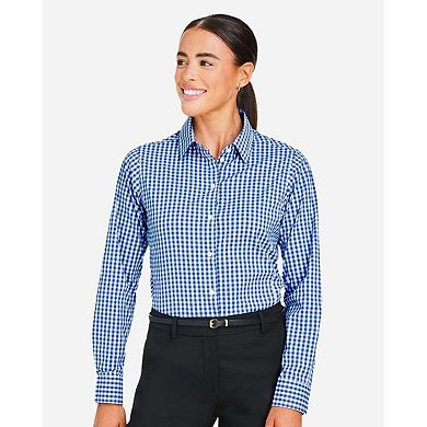 Devon & Jones Women's CrownLux Performance Gingham Dress Shirt