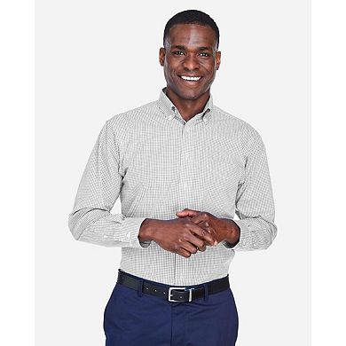 Devon & Jones Crown Collection Gingham Check Woven Dress Shirt