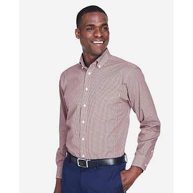 Devon & Jones Crown Collection Gingham Check Woven Dress Shirt