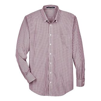 Devon & Jones Crown Collection Gingham Check Woven Dress Shirt
