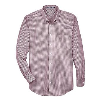 Devon & Jones Crown Collection Gingham Check Woven Dress Shirt