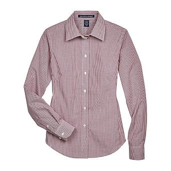 Devon & Jones Women's Crown Collection Gingham Check Woven Dress Shirt