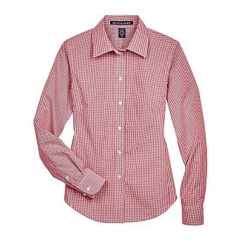 Devon & Jones Women's Crown Collection Gingham Check Woven Dress Shirt