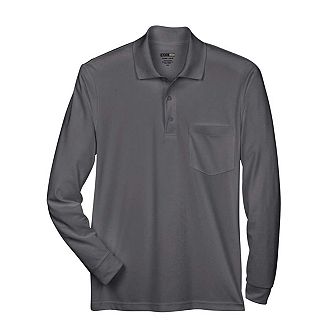 CORE365 Pinnacle Performance Long Sleeve Piqu Polo with Pocket