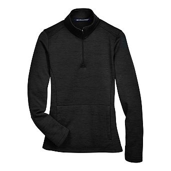 Devon & Jones Women's Newbury Mlange Fleece Quarter-Zip Pullover