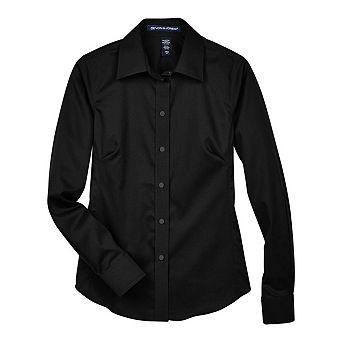 Devon & Jones Women's Crown Collection Solid Stretch Twill Woven Dress Shirt