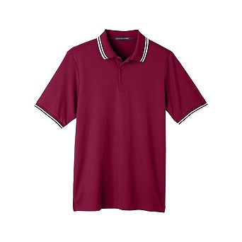 Devon & Jones CrownLux Performance Plaited Tipped Polo