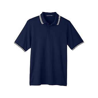 Devon & Jones CrownLux Performance Plaited Tipped Polo