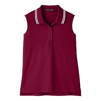 Devon & Jones Women's CrownLux PerformancePlaited Tipped Sleeveless Polo