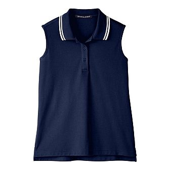 Devon & Jones Women's CrownLux PerformancePlaited Tipped Sleeveless Polo