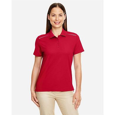 CORE365 Women's Radiant Performance Piqu Polo with Reflective Piping