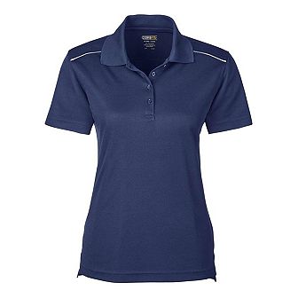 CORE365 Women's Radiant Performance Piqu Polo with Reflective Piping