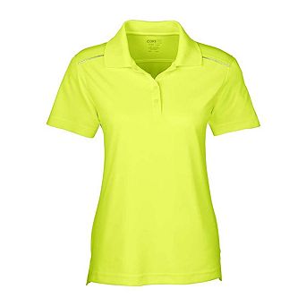 CORE365 Women's Radiant Performance Piqu Polo with Reflective Piping