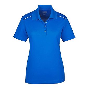 CORE365 Women's Radiant Performance Piqu Polo with Reflective Piping