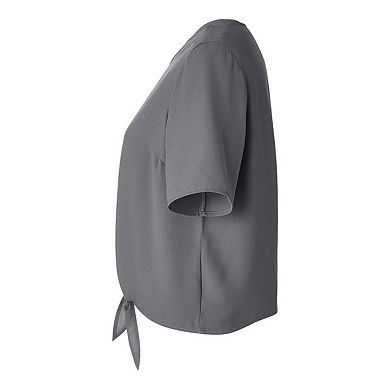 Devon & Jones Women's Perfect Fit Tie Front Blouse