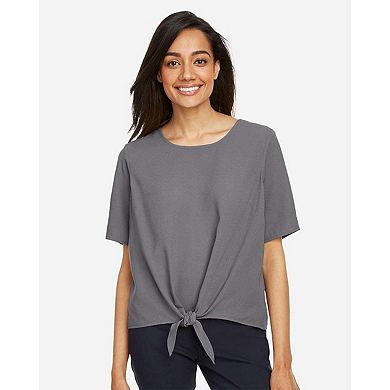 Devon & Jones Women's Perfect Fit Tie Front Blouse