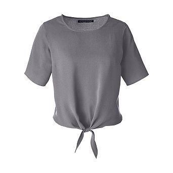 Devon & Jones Women's Perfect Fit Tie Front Blouse