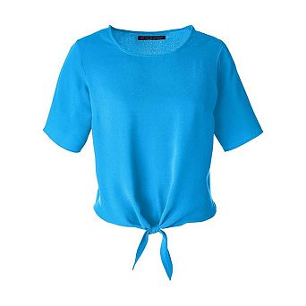 Devon & Jones Women's Perfect Fit Tie Front Blouse