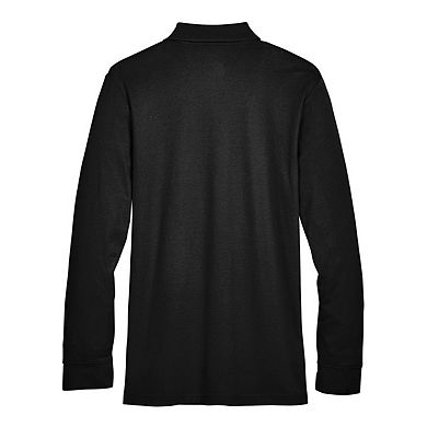 Devon & Jones CrownLux Performance Tall Plaited Long Sleeve Polo