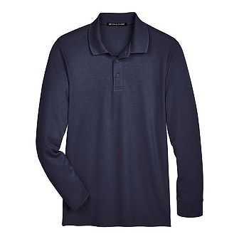 Devon & Jones CrownLux Performance Tall Plaited Long Sleeve Polo