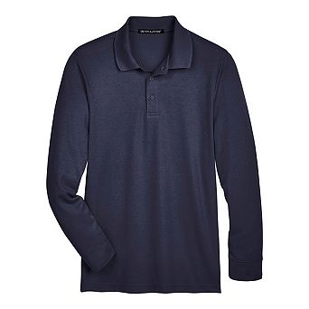 Devon & Jones CrownLux Performance Tall Plaited Long Sleeve Polo