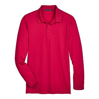 Devon & Jones CrownLux Performance Tall Plaited Long Sleeve Polo