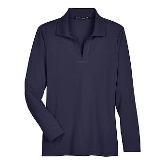 Devon & Jones Women's CrownLux PerformancePlaited Long Sleeve Polo