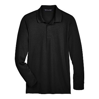 Devon & Jones CrownLux Performance Plaited Long Sleeve Polo
