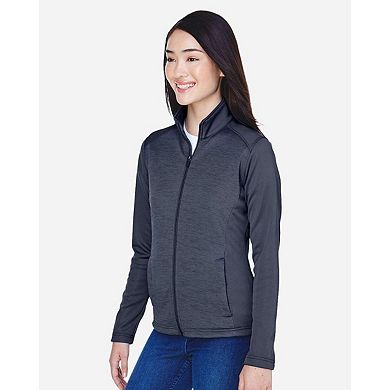 Devon & Jones Women's Newbury Colorblock Mlange Fleece Full-Zip Jacket