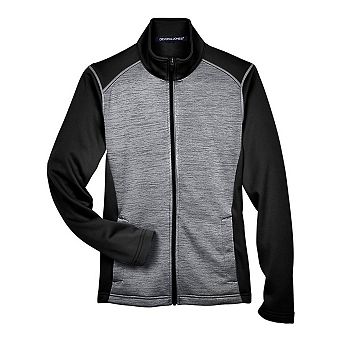 Devon & Jones Women's Newbury Colorblock Mlange Fleece Full-Zip Jacket