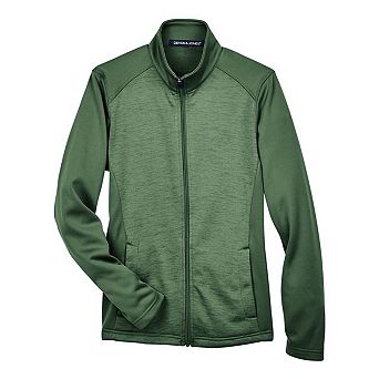 Devon & Jones Women's Newbury Colorblock Mlange Fleece Full-Zip Jacket