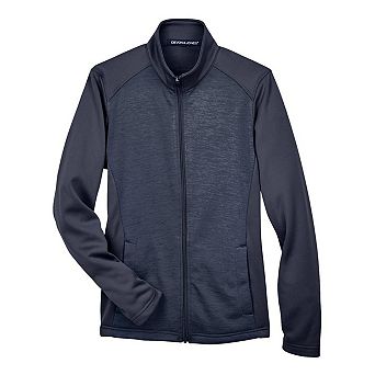 Devon & Jones Women's Newbury Colorblock Mlange Fleece Full-Zip Jacket